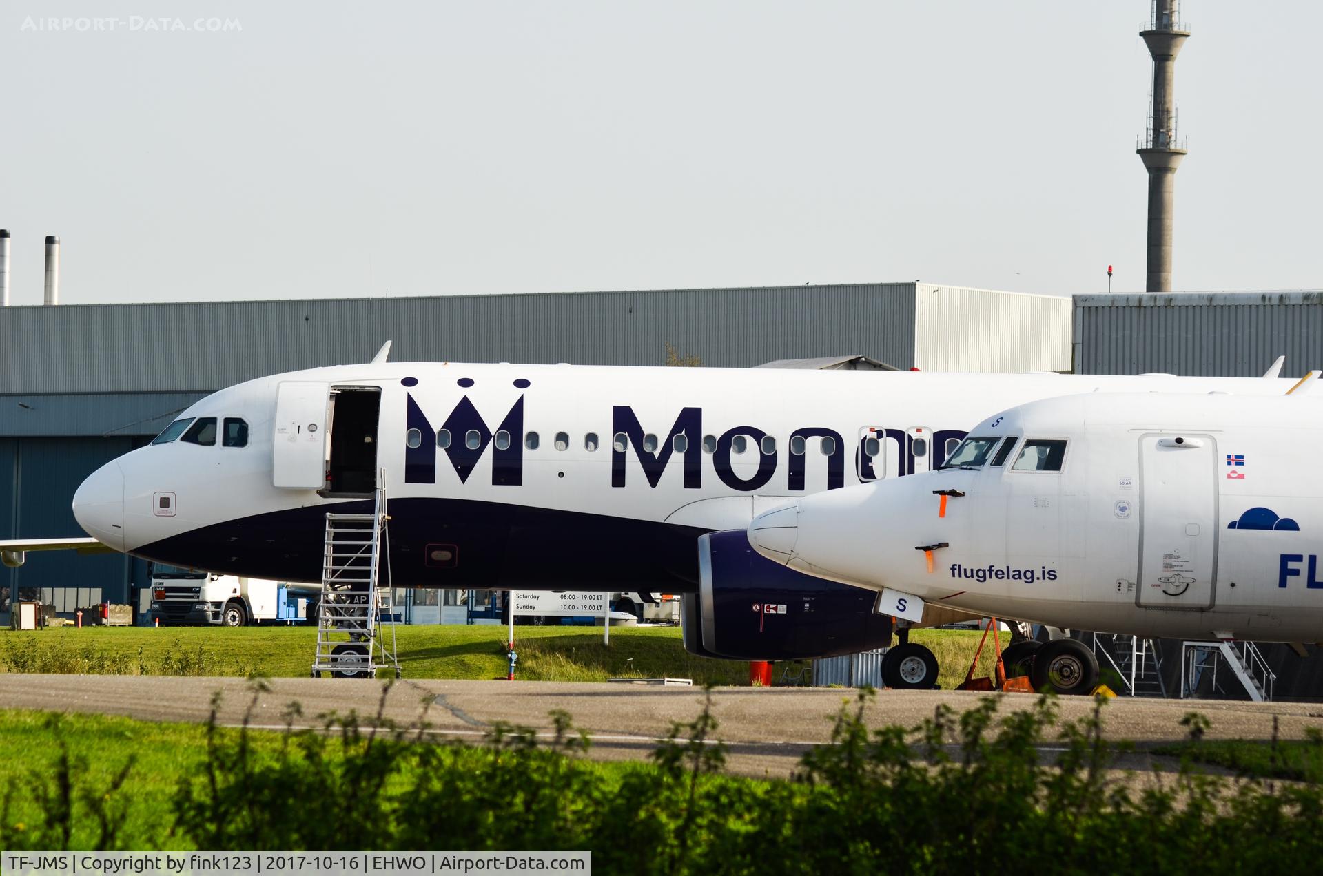 TF-JMS, 1992 Fokker 50 C/N 20244, Monarch A320 an a flugfelag F50