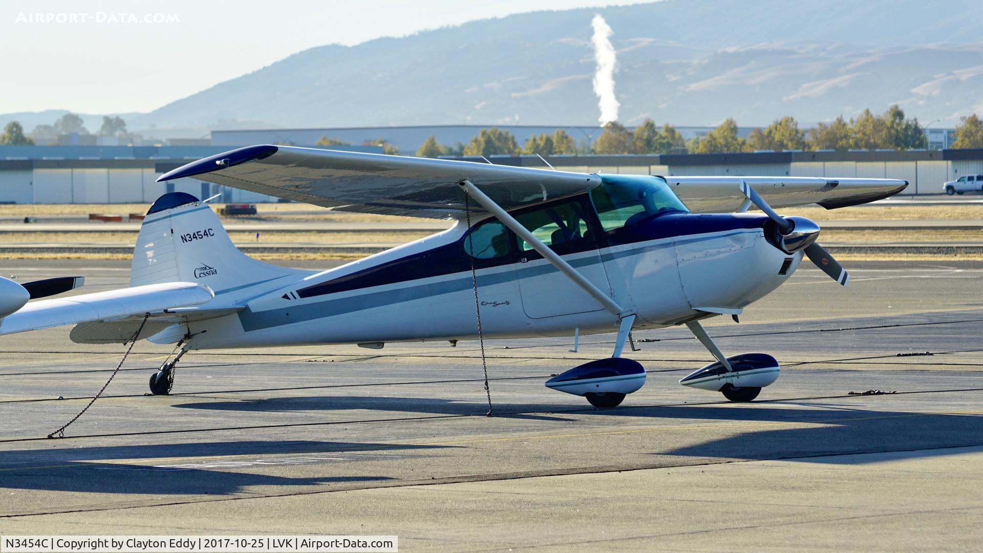 N3454C, 1954 Cessna 170B C/N 26497, Livermore Airport California 2017.