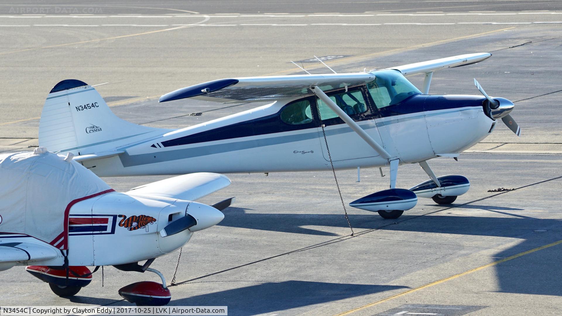 N3454C, 1954 Cessna 170B C/N 26497, Livermore Airport California 2017.