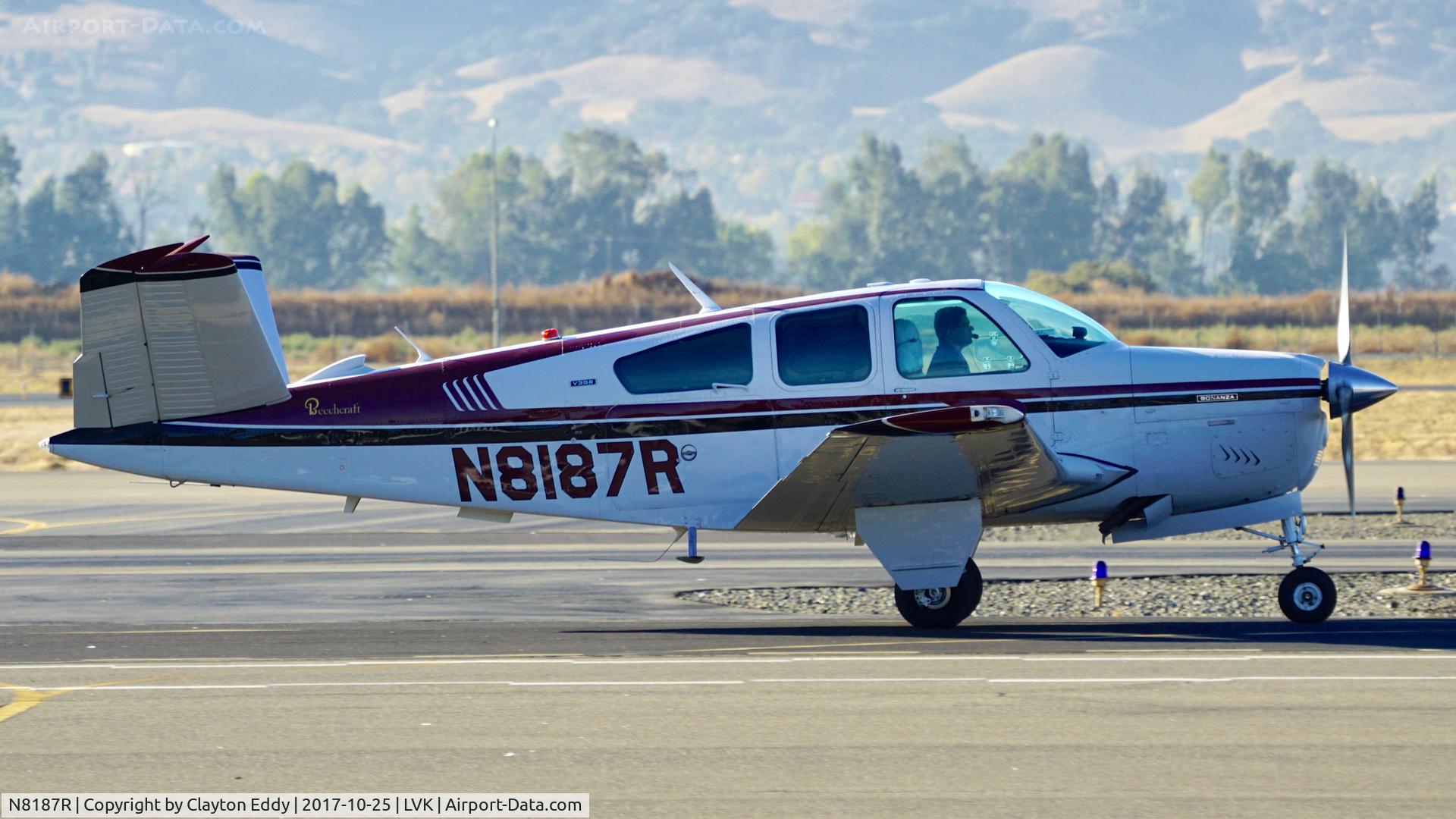 N8187R, 1974 Beech V35B Bonanza C/N D-9673, Livermore Airport California 2017.
