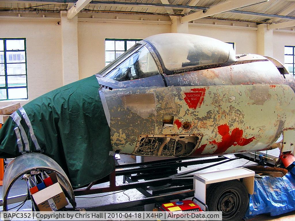 BAPC352, Hawker Sea Hawk C/N BAPC.352, unidentified Hawker Sea Hawk cockpit at Hooton Park