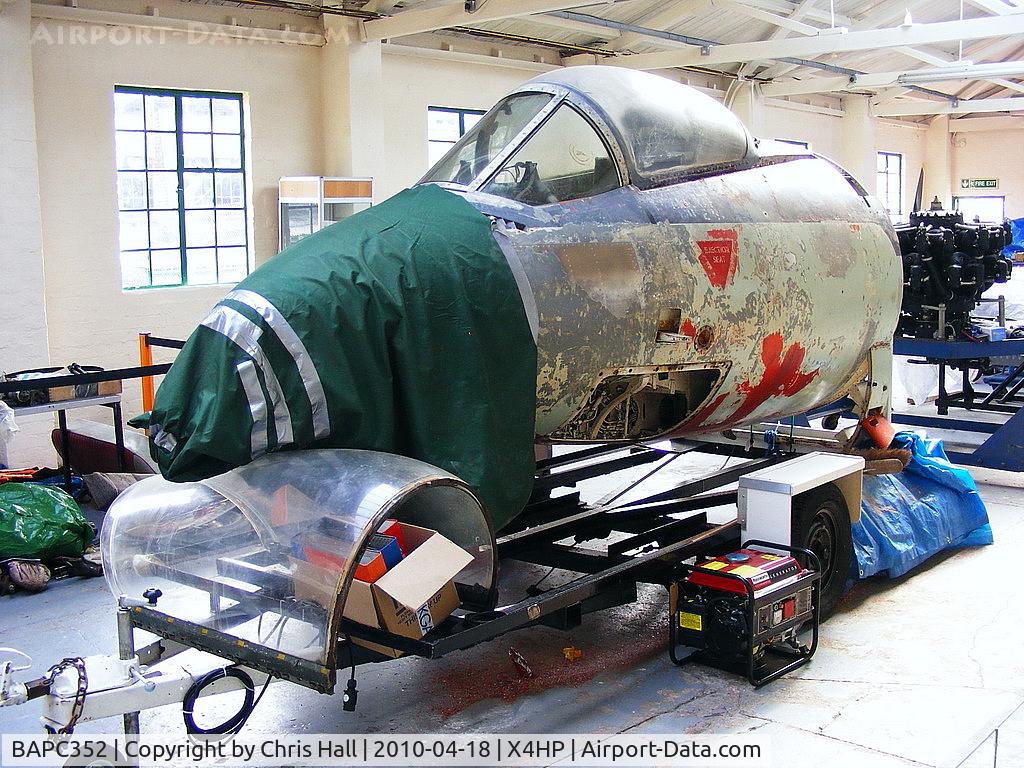 BAPC352, Hawker Sea Hawk C/N BAPC.352, unidentified Hawker Sea Hawk cockpit at Hooton Park