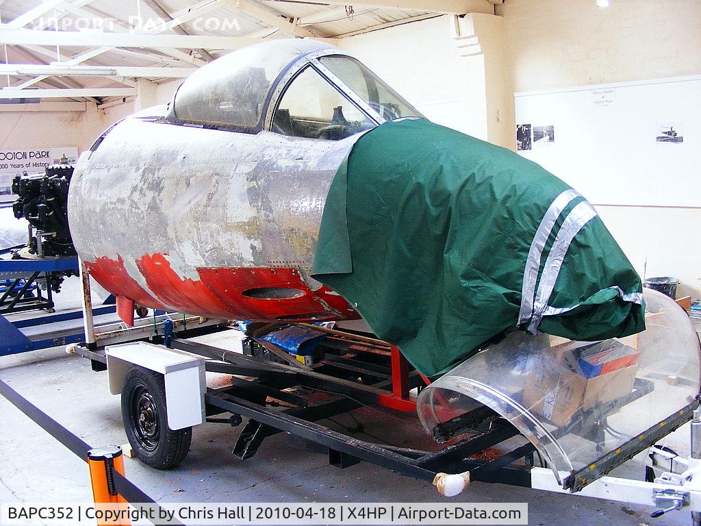 BAPC352, Hawker Sea Hawk C/N BAPC.352, unidentified Hawker Sea Hawk cockpit at Hooton Park