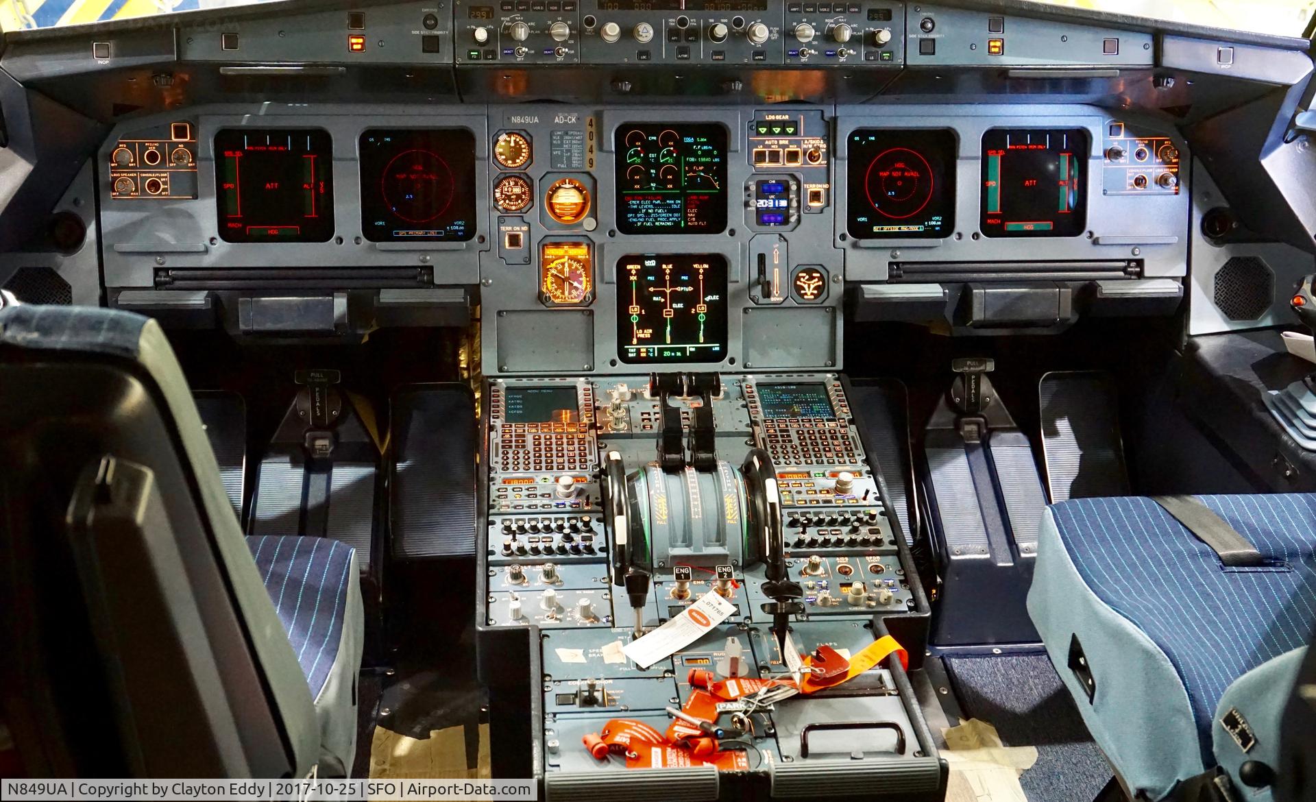 N849UA, 2002 Airbus A319-131 C/N 1649, SFO 2017.
