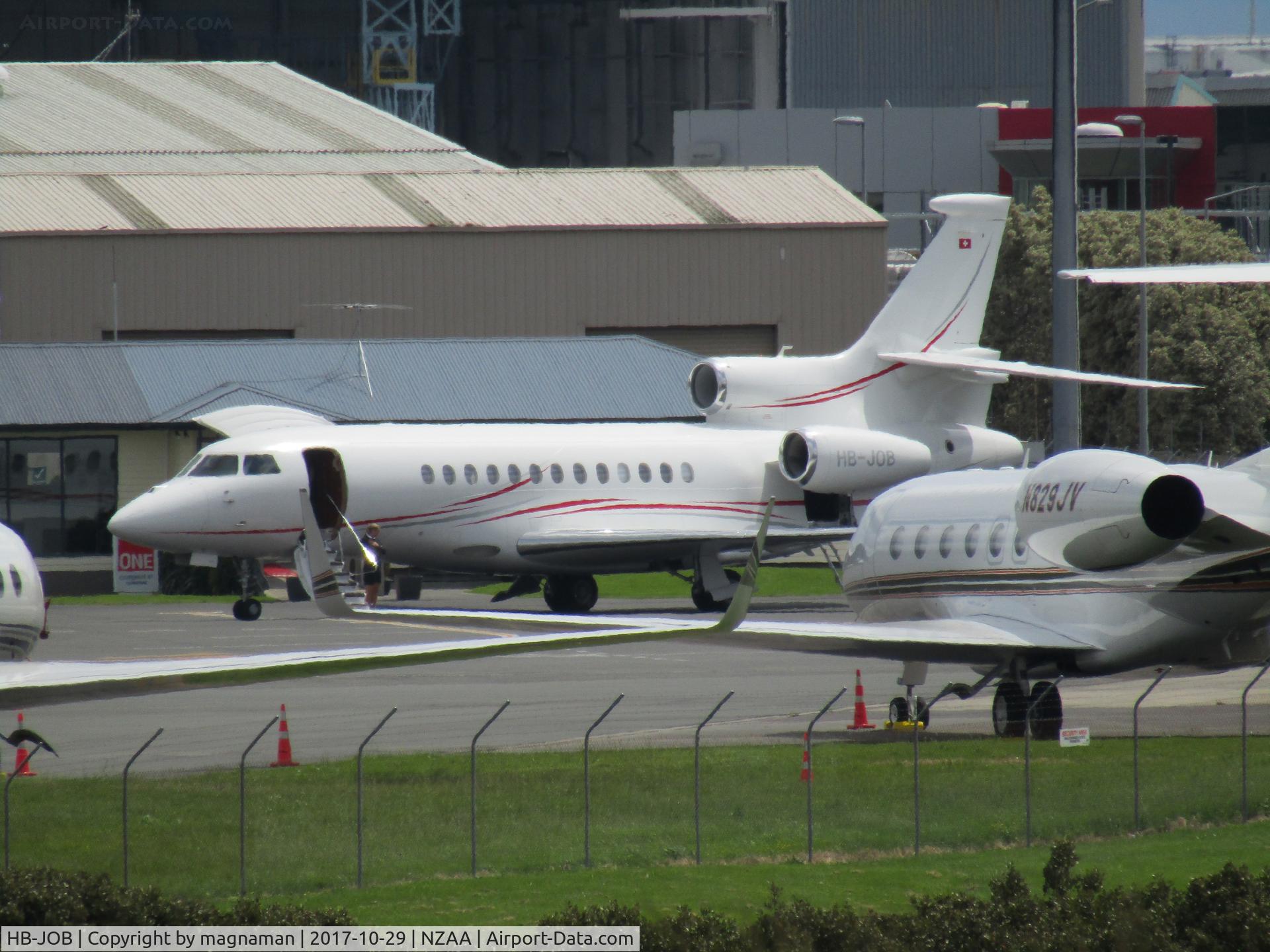 HB-JOB, 2009 Dassault Falcon 7X C/N 080, long range as security patroling end of road - must be a VIP on board