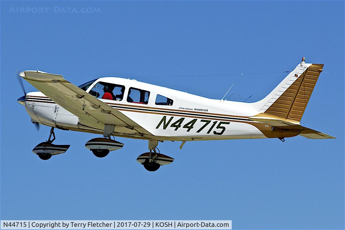 N44715, 1974 Piper PA-28-151 C/N 28-7515014, at 2017 EAA AirVenture at Oshkosh