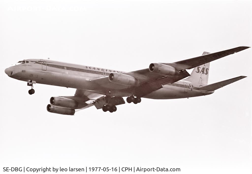 SE-DBG, 1967 Douglas DC-8-62 C/N 45921, Copenhagen 16.5.1977
