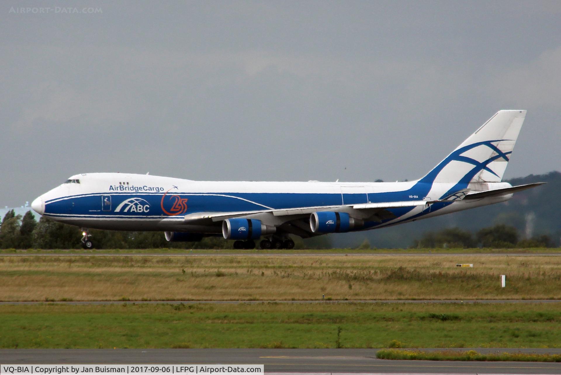 VQ-BIA, 2009 Boeing 747-4KZF (SCD) C/N 36785, AirBridgeCargo 25 yrs