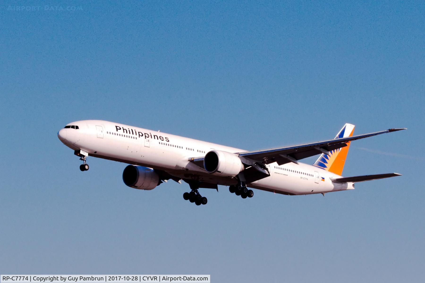 RP-C7774, 2012 Boeing 777-3F6/ER C/N 35556, Landing