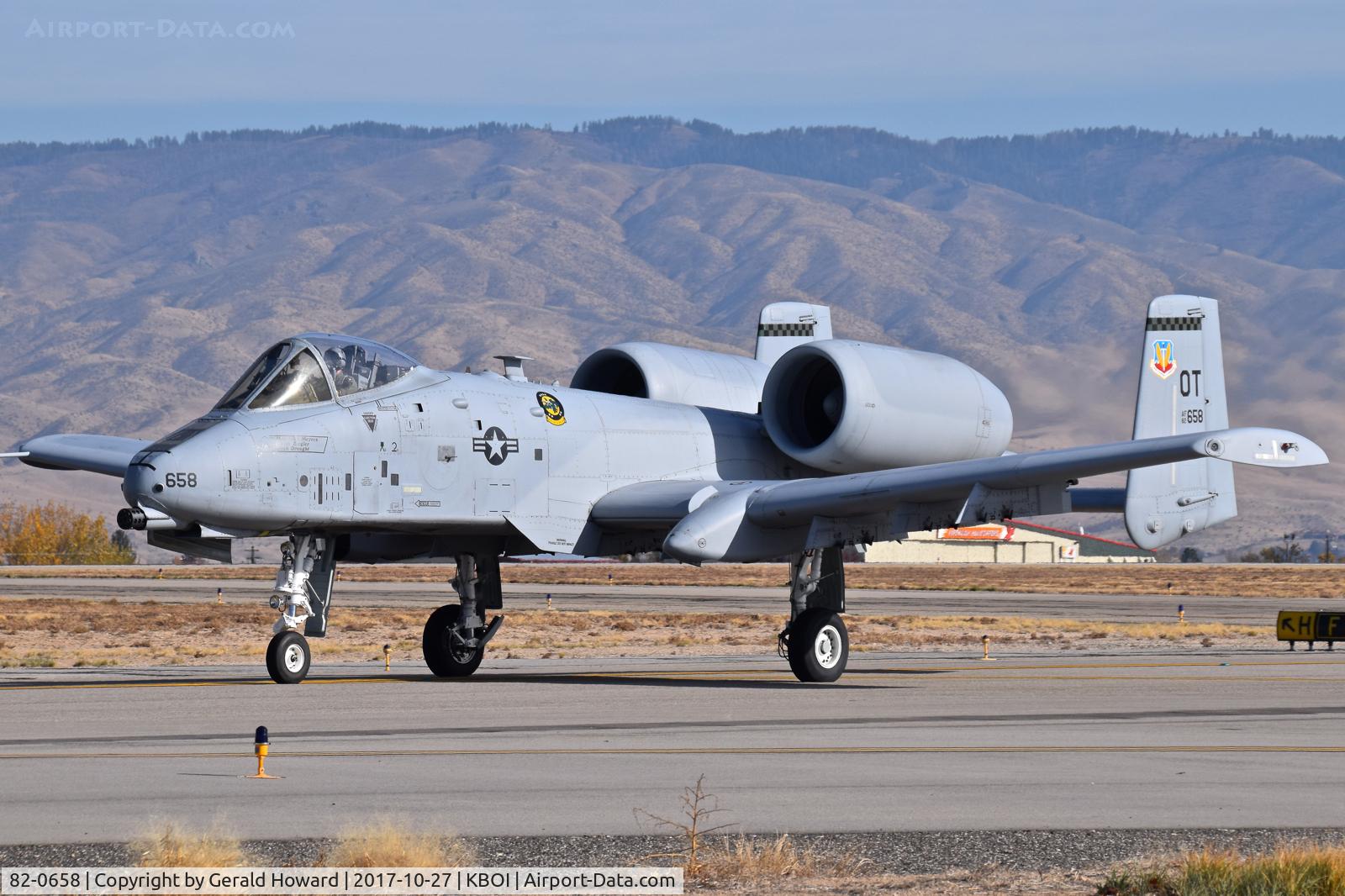 82-0658, 1982 Fairchild Republic A-10C Thunderbolt II C/N A10-0706, Taxiing on Foxtrot. 53rd Wing, 422nd T&E Squadron, Nellis AFB, NV.