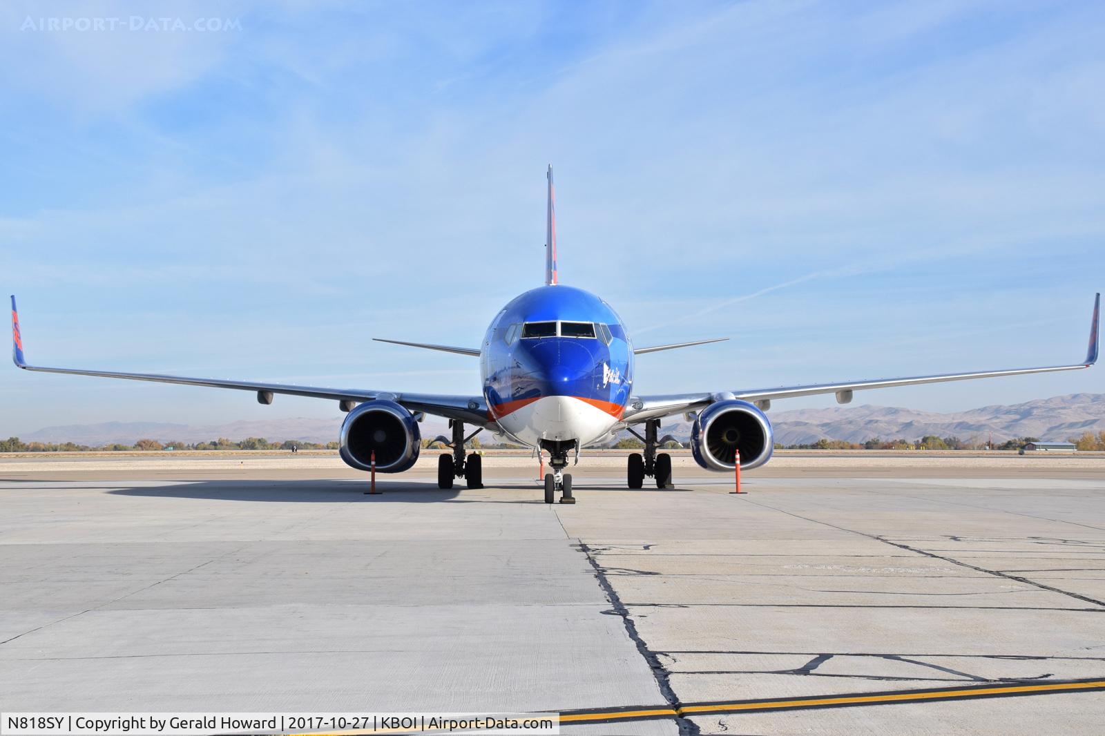 N818SY, 2007 Boeing 737-8BK C/N 29646, parked on south GA ramp.
