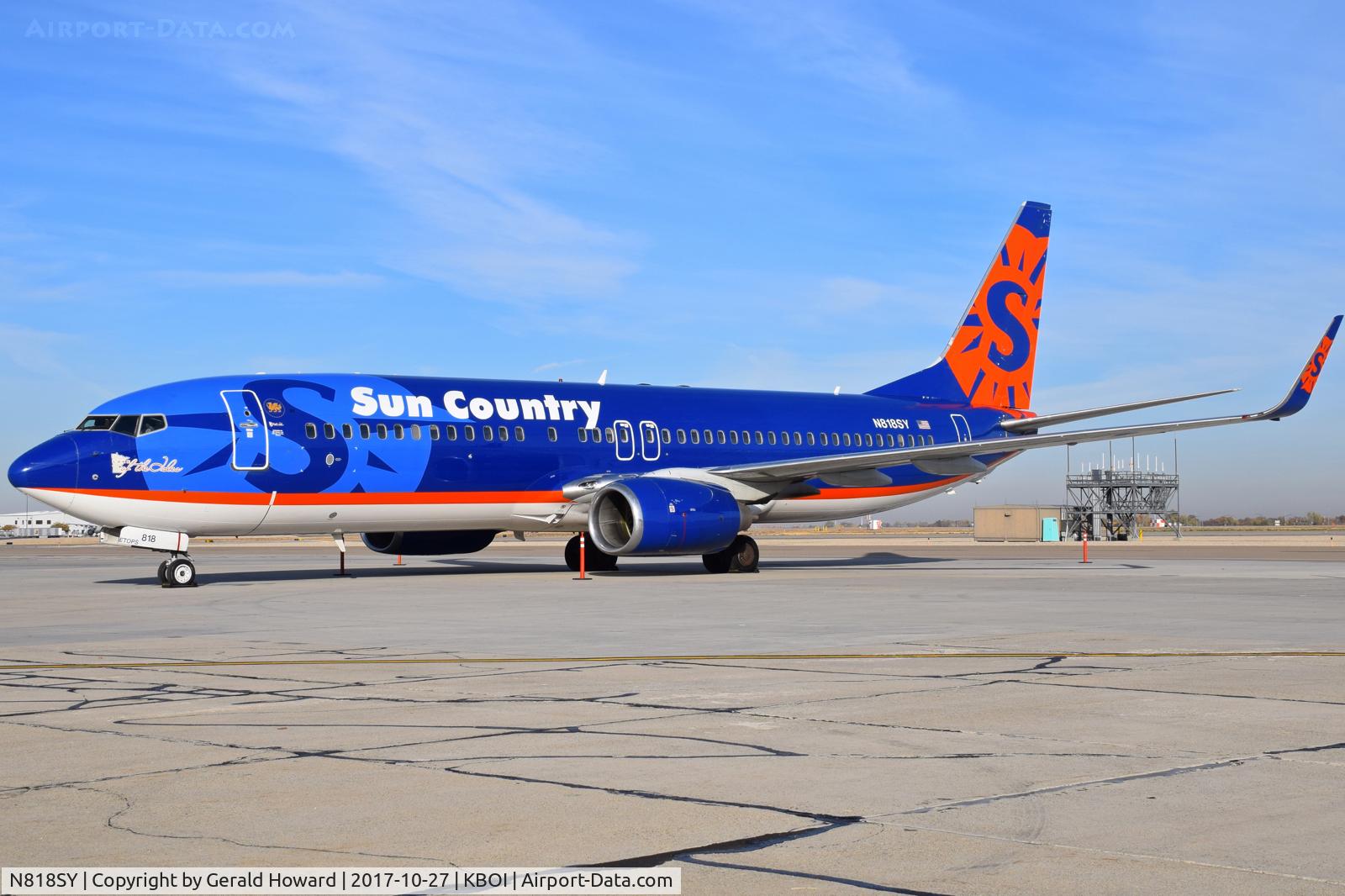 N818SY, 2007 Boeing 737-8BK C/N 29646, Parked on the south GA ramp.