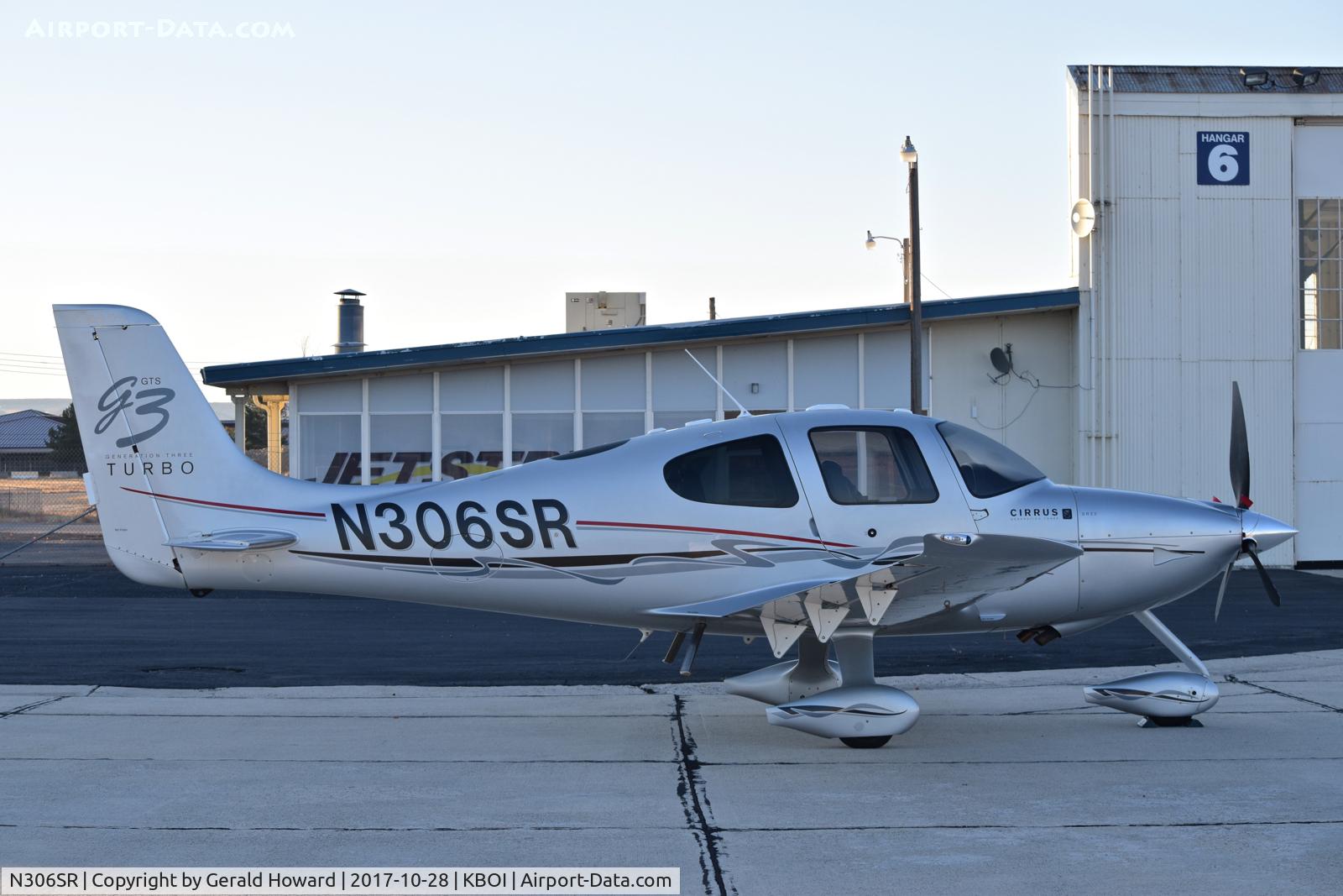 N306SR, 2007 Cirrus SR22 G3 GTS Turbo C/N 2469, Parked on the south GA ramp.