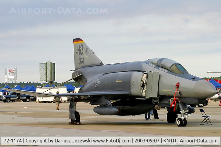 72-1174, 1972 McDonnell Douglas F-4F Phantom II C/N 4504, F-4F Phantom 72-1174 HO from 20th FS 'Silver Lobos' 90th Holloman AFB, NM