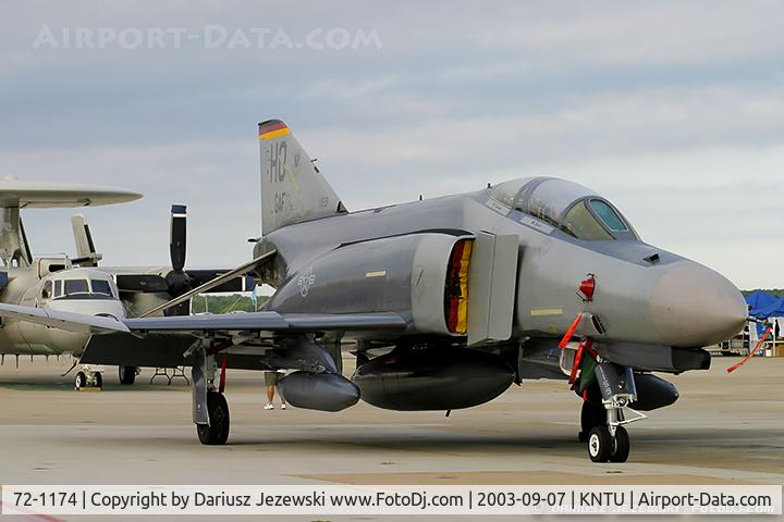 72-1174, 1972 McDonnell Douglas F-4F Phantom II C/N 4504, F-4F Phantom 72-1174 HO from 20th FS 'Silver Lobos' 90th Holloman AFB, NM