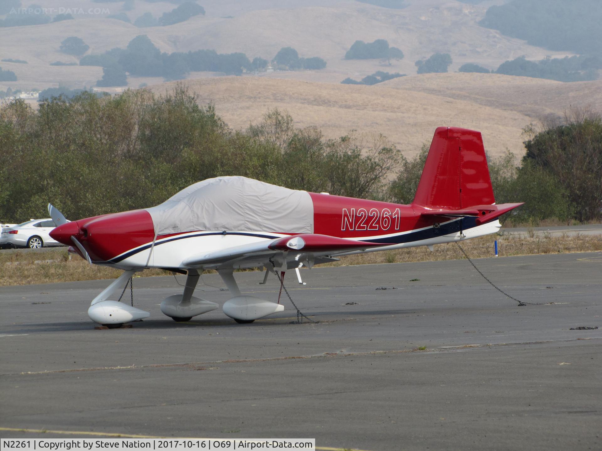 N2261, 2016 Vans RV-14A C/N 140061, 2016 VANS RV-14A homebuilt with canopy cover @ Petaluma Municipal Airport, CA