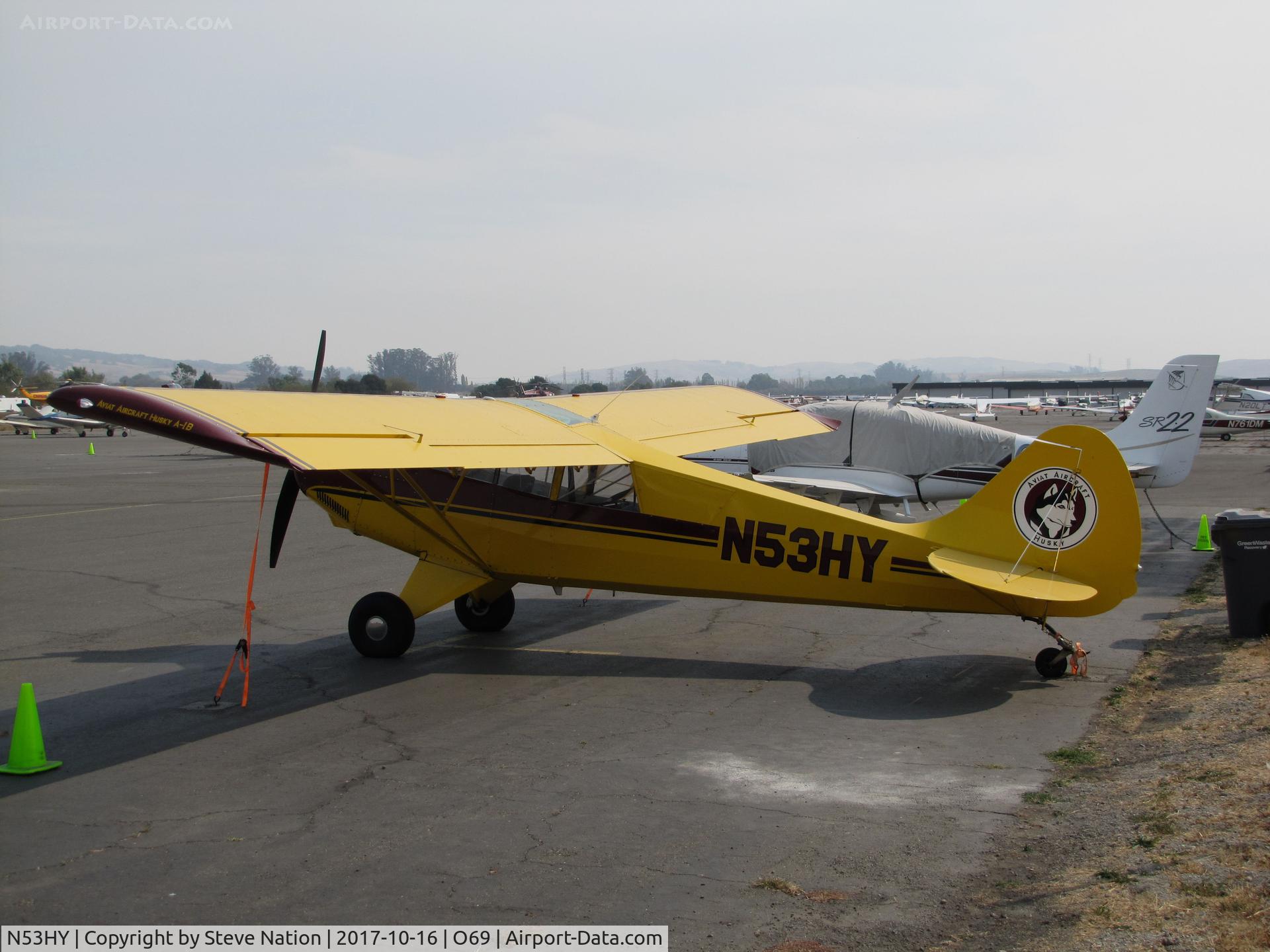 N53HY, 2007 Aviat A-1B Husky C/N 2432, 2007 Aviation A-1B @ Petaluma Municipal airport, CA