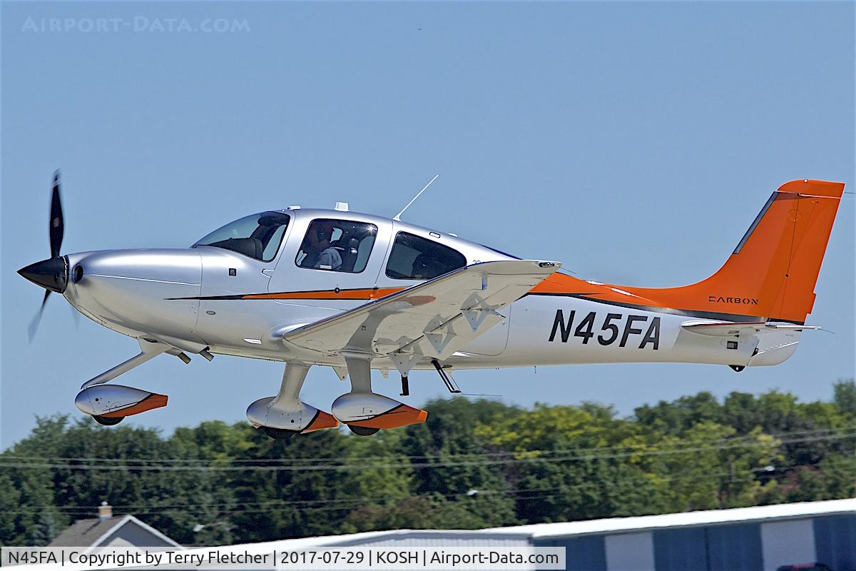 N45FA, 2015 Cirrus SR22 C/N 4184, at 2017 EAA AirVenture at Oshkosh