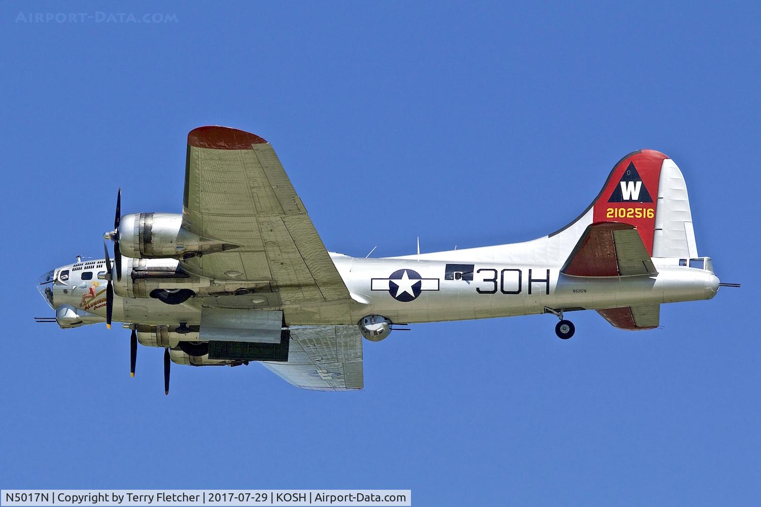 N5017N, 1944 Lockheed/Vega (Boeing) B-17G-105-VE Flying Fortress C/N 8649, at 2017 EAA AirVenture at Oshkosh