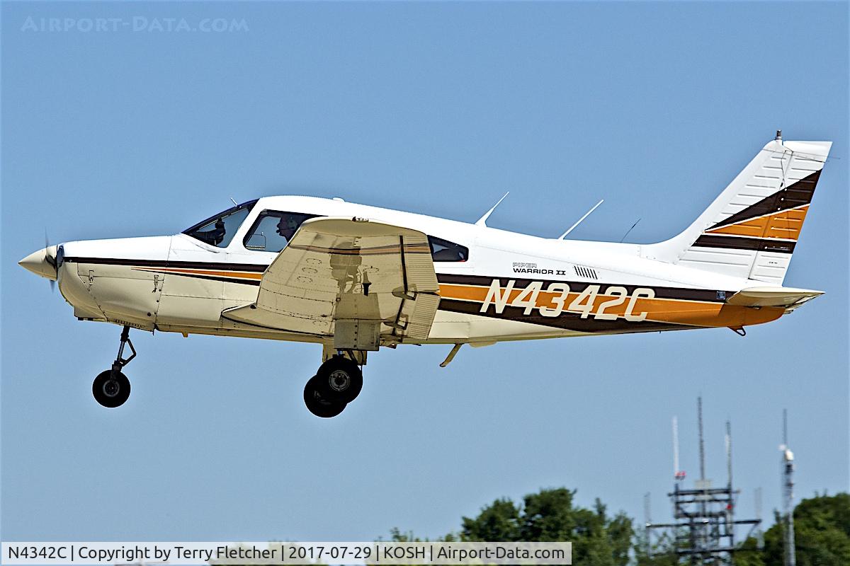 N4342C, 1984 Piper PA-28-161 Warrior II C/N 28-8416051, at 2017 EAA AirVenture at Oshkosh
