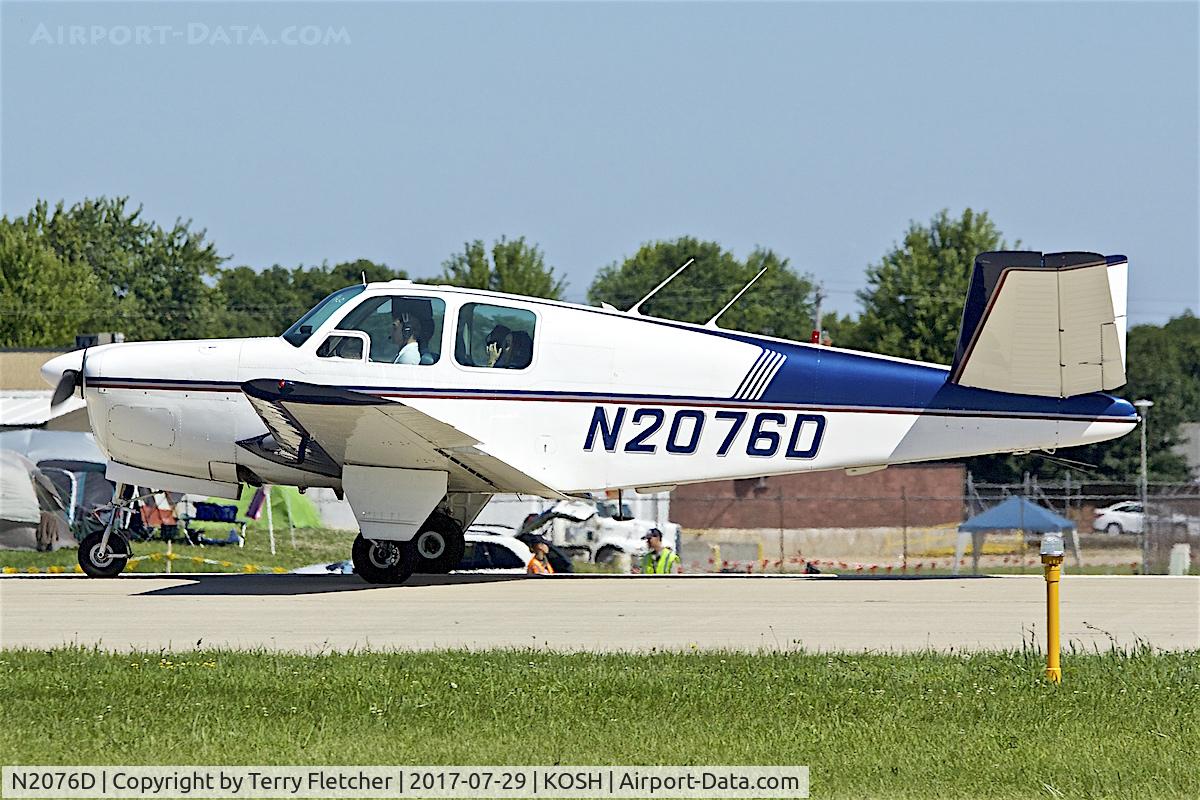 N2076D, 1953 Beech D35 C/N D-3428, at 2017 EAA AirVenture at Oshkosh