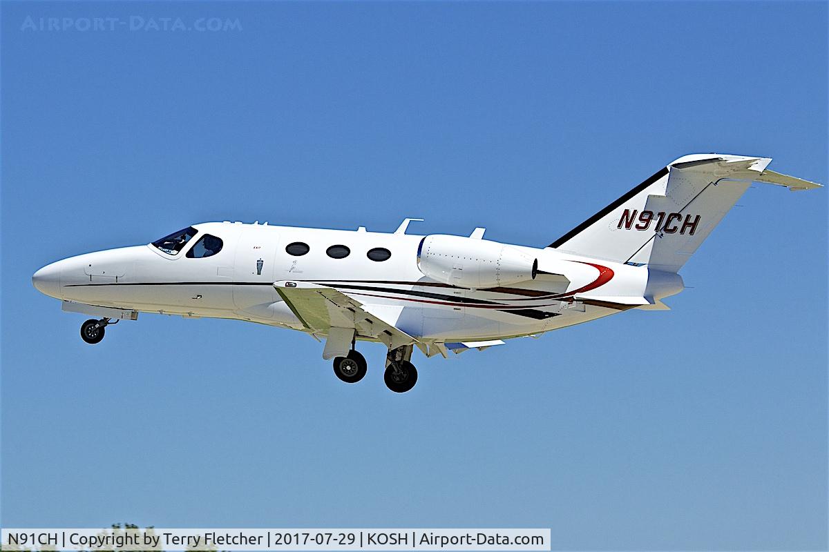 N91CH, 2009 Cessna 510 Citation Mustang Citation Mustang C/N 510-0201, at 2017 EAA AirVenture at Oshkosh
