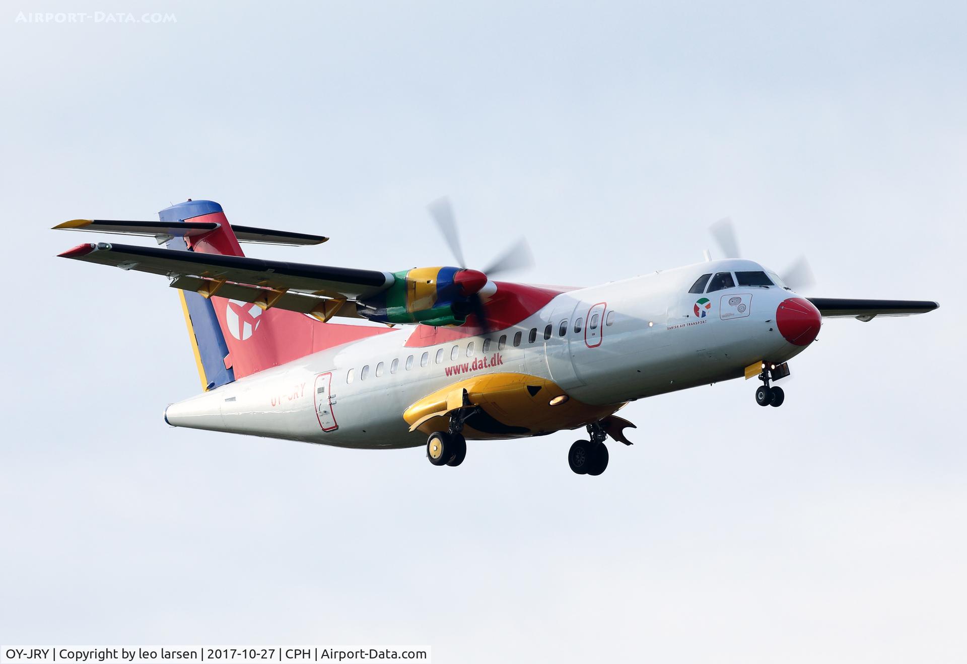 OY-JRY, 1987 ATR 42-320 C/N 063, Copenhagen 27.10.2017