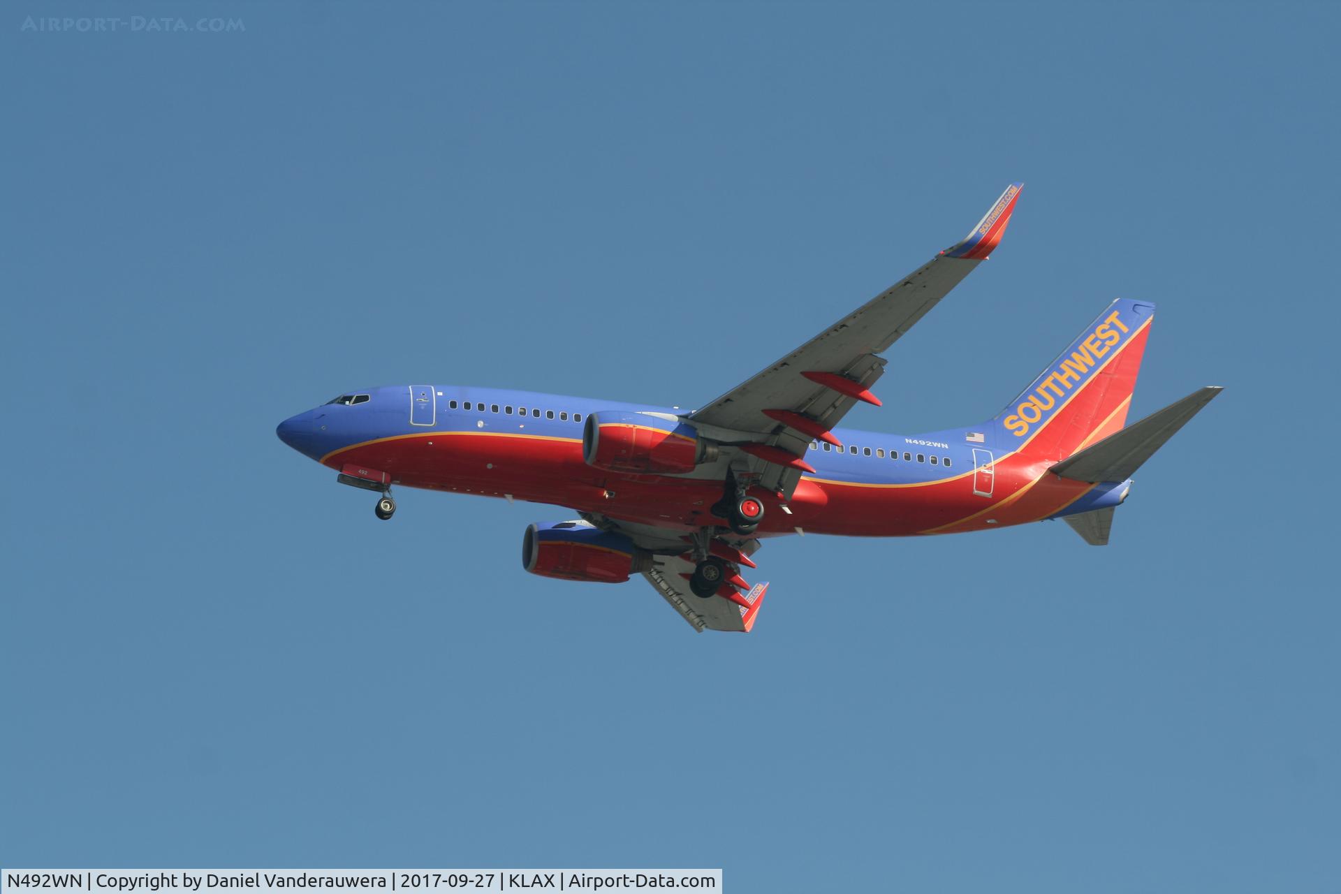 N492WN, 2004 Boeing 737-7H4 C/N 33866, On approach to RWY