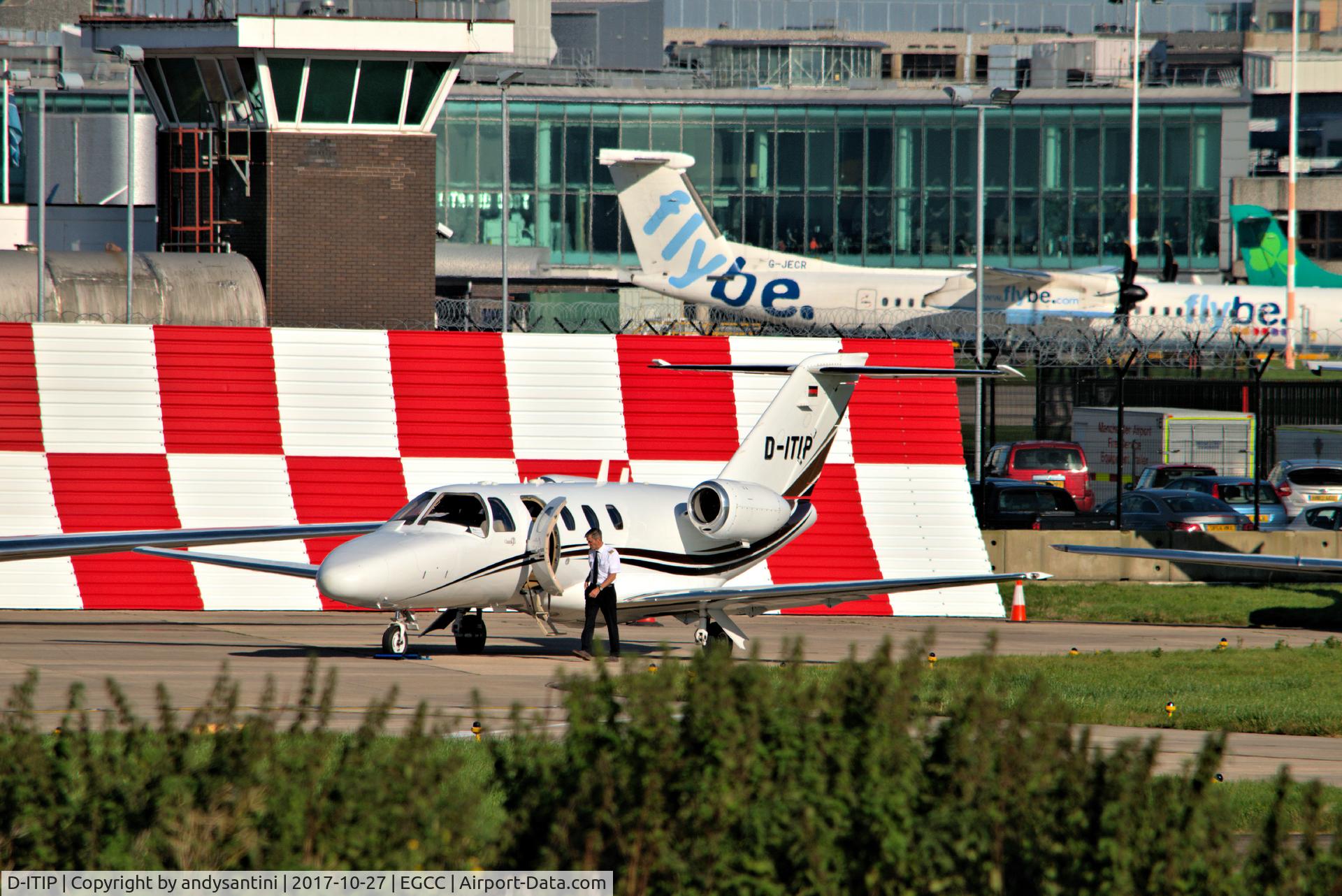 D-ITIP, 2002 Cessna 525 CitationJet CJ1 C/N 525-0494, parked up on the [FBO exc ramp]  ICAO [STQ]  ATC C/S [STQ222] based [EDLW/DTM.]