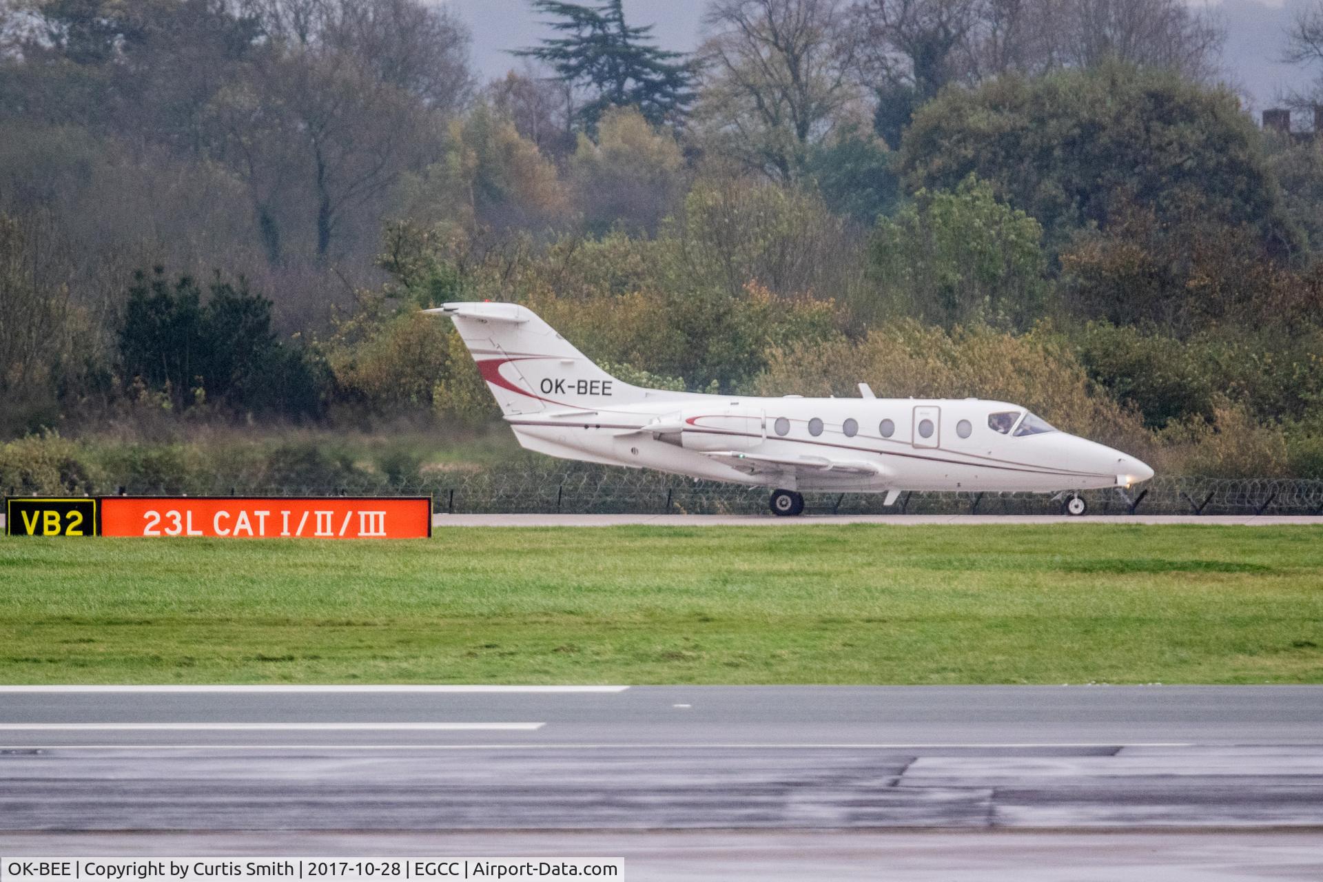 OK-BEE, 2000 Raytheon Beechjet 400A C/N RK-293, OK-BEE seen at EGCC/MAN