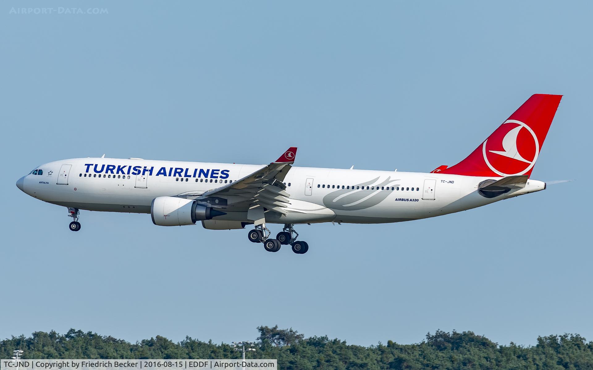 TC-JND, 2006 Airbus A330-203 C/N 754, on final RW07R