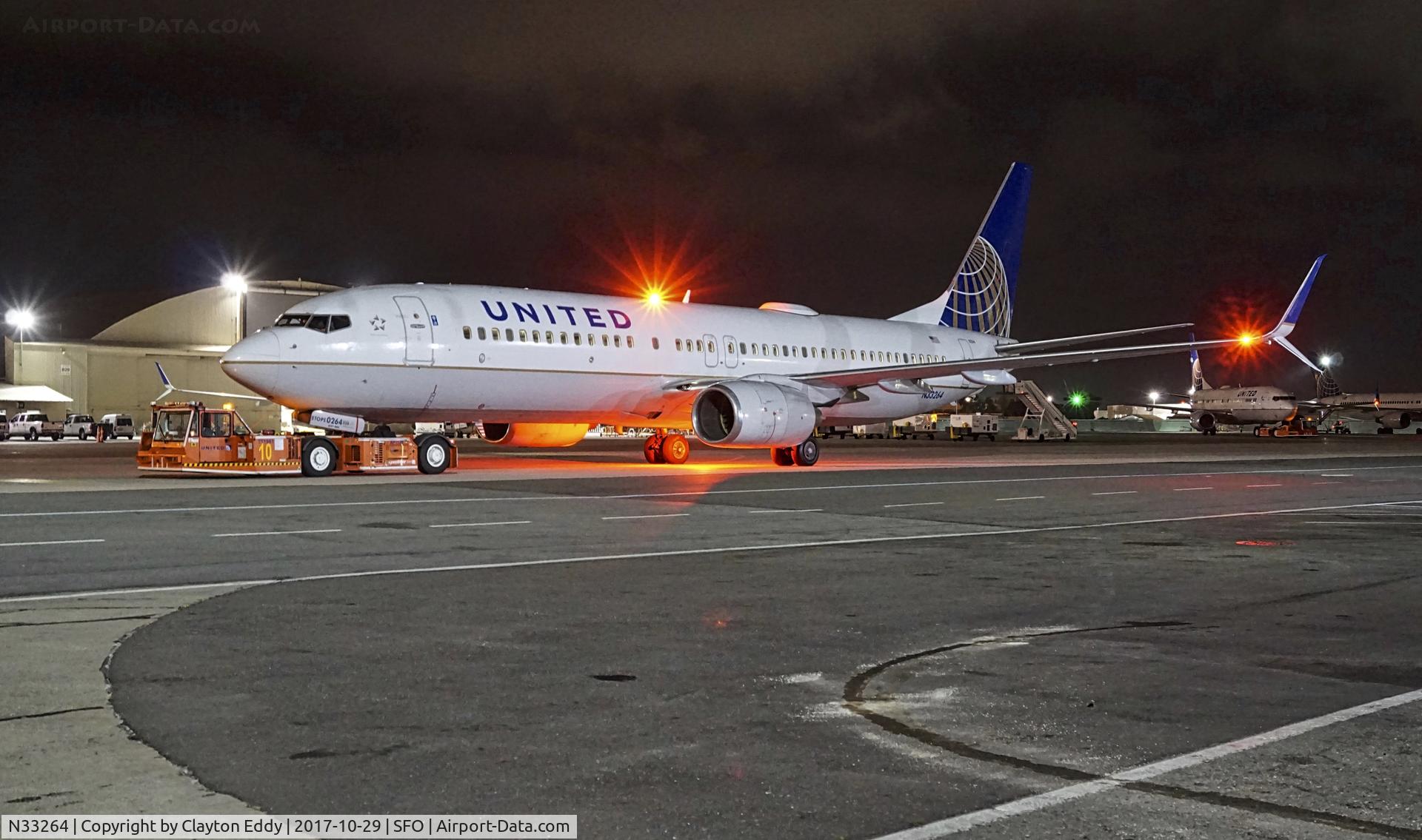 N33264, 2001 Boeing 737-824 C/N 31584, SFO 2017.