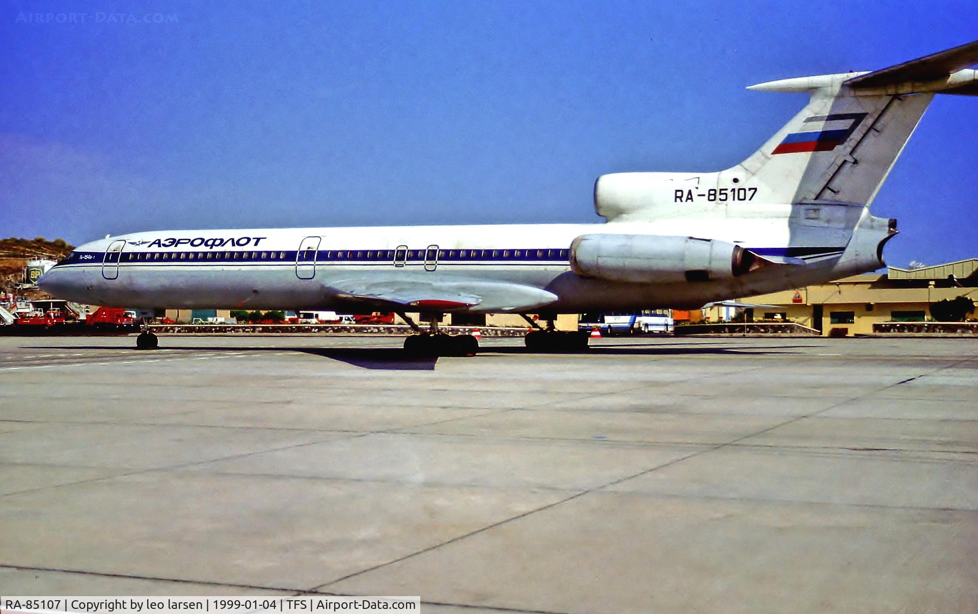RA-85107, 1975 Tupolev Tu-154B-1 C/N 75A107, Tenerife South 4.1.1998