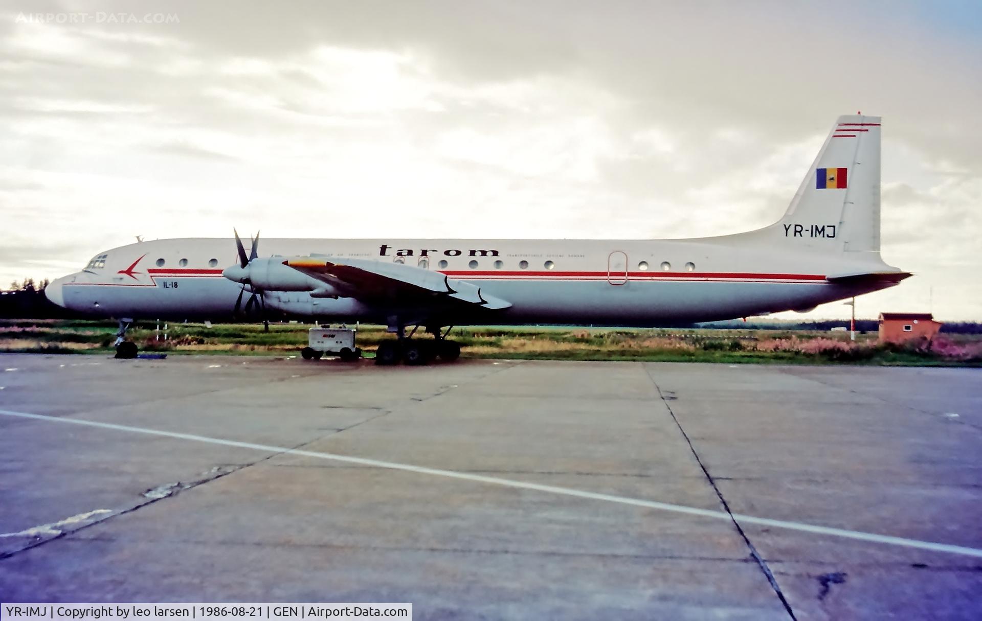 YR-IMJ, 1966 Ilyushin Il-18D C/N 186009102, Oslo Gardermoen 21.8.1986