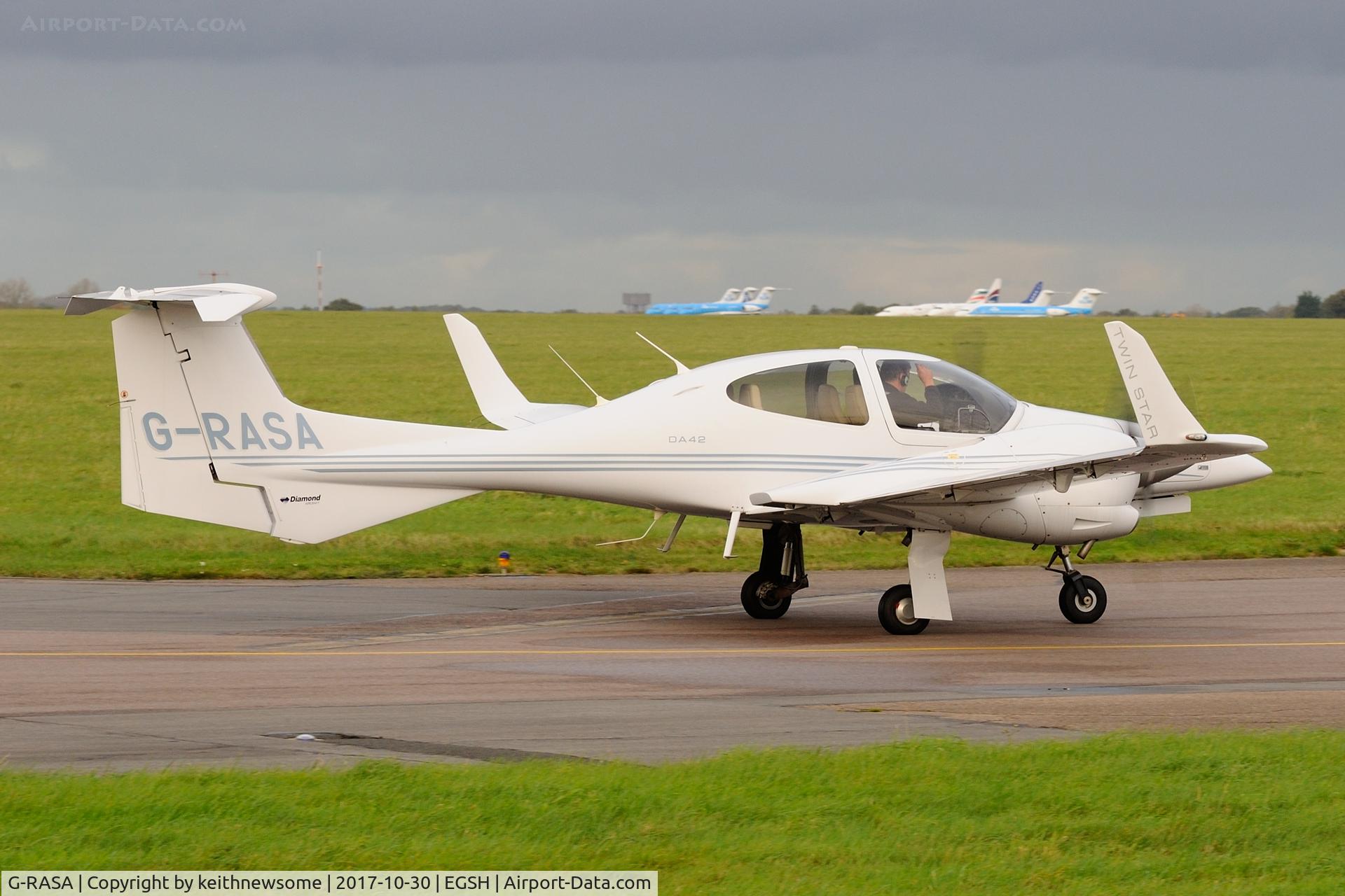 G-RASA, 2006 Diamond DA-42 Twin Star C/N 42.144, Nice Visitor leaving.
