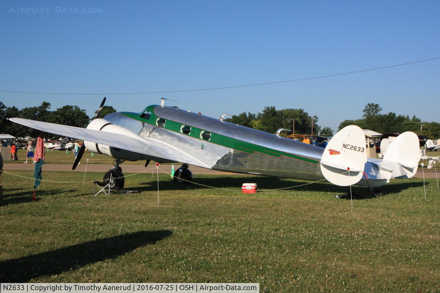 N2633, 1940 Lockheed 12A Electra Junior C/N 1281, 1940 Lockheed 12A Electra Junior, c/n: 1281