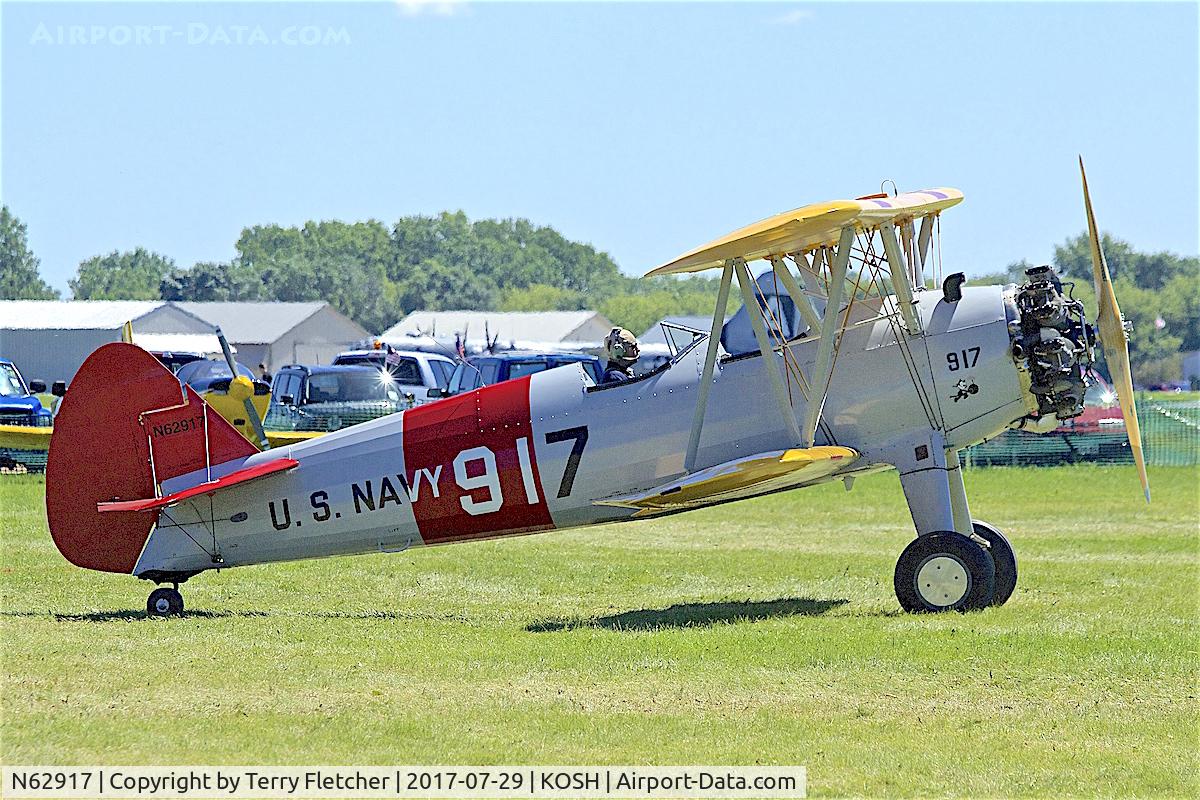 N62917, 1942 Boeing A75N1(PT17) C/N 75-2394, at 2017 EAA AirVenture at Oshkosh
