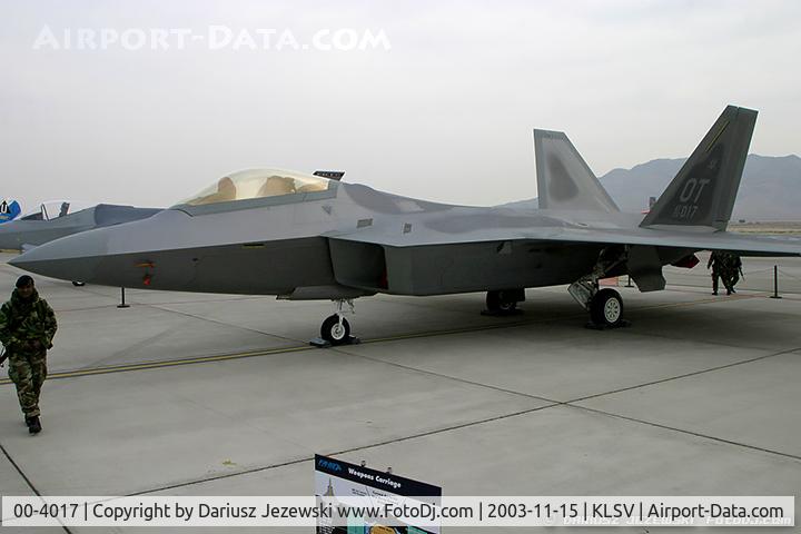 00-4017, Lockheed Martin F/A-22A Raptor C/N 4017, F-22 Raptor 00-4017 OT from 422nd TES 
