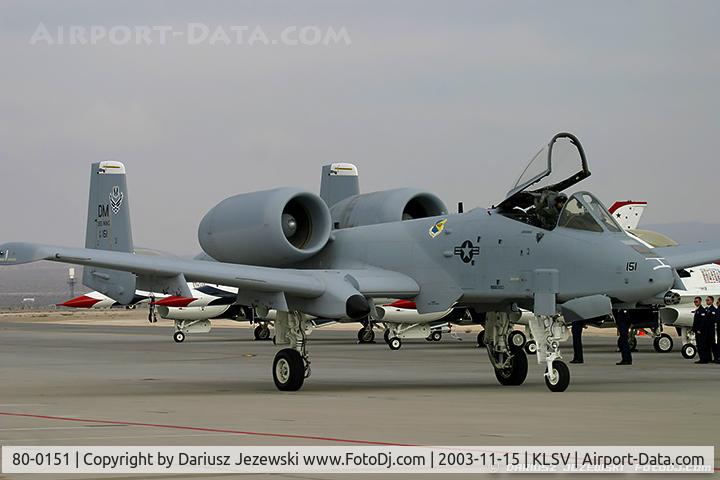 80-0151, 1980 Fairchild Republic A-10C Thunderbolt II C/N A10-0501, A-10A Thunderbolt II 80-0151 DM from 358th FS 