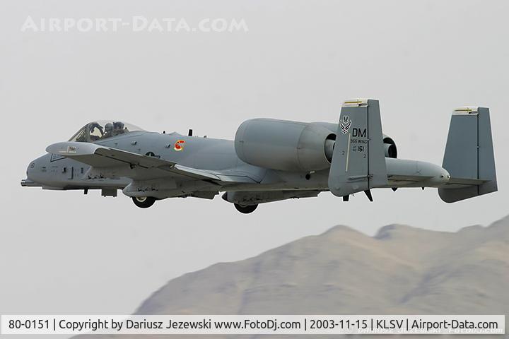 80-0151, 1980 Fairchild Republic A-10C Thunderbolt II C/N A10-0501, A-10A Thunderbolt II 80-0151 DM from 358th FS 