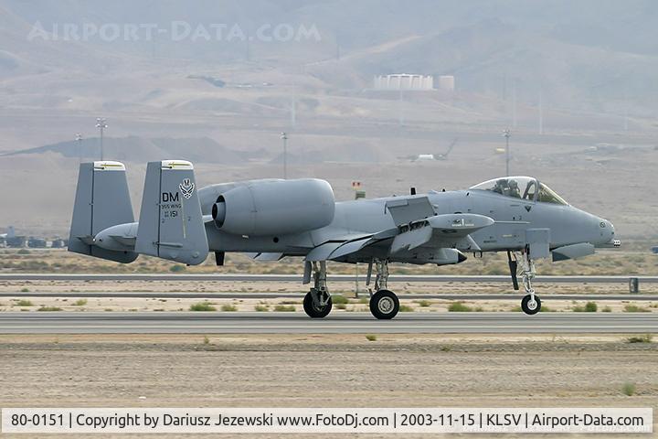 80-0151, 1980 Fairchild Republic A-10C Thunderbolt II C/N A10-0501, A-10A Thunderbolt II 80-0151 DM from 358th FS 