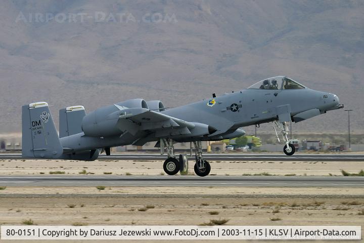 80-0151, 1980 Fairchild Republic A-10C Thunderbolt II C/N A10-0501, A-10A Thunderbolt II 80-0151 DM from 358th FS 