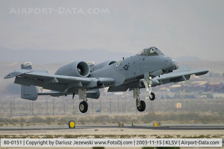 80-0151, 1980 Fairchild Republic A-10C Thunderbolt II C/N A10-0501, A-10A Thunderbolt II 80-0151 DM from 358th FS 