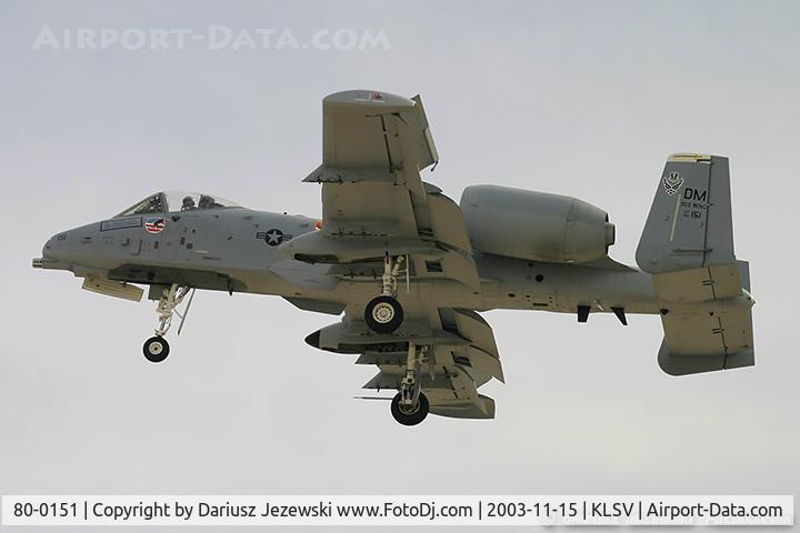80-0151, 1980 Fairchild Republic A-10C Thunderbolt II C/N A10-0501, A-10A Thunderbolt II 80-0151 DM from 358th FS 