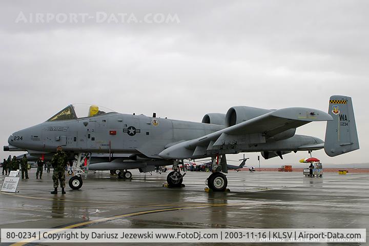 80-0234, 1980 Fairchild Republic A-10A Thunderbolt II C/N A10-0584, A-10A Thunderbolt 80-0234 WA from 57th Wing Nellis AFB, NV
