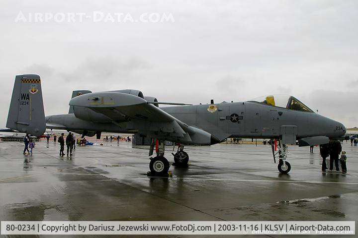 80-0234, 1980 Fairchild Republic A-10A Thunderbolt II C/N A10-0584, A-10A Thunderbolt 80-0234 WA from 57th Wing Nellis AFB, NV