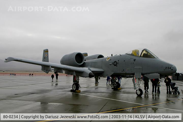 80-0234, 1980 Fairchild Republic A-10A Thunderbolt II C/N A10-0584, A-10A Thunderbolt 80-0234 WA from 57th Wing Nellis AFB, NV