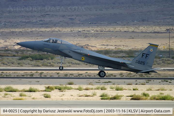 84-0025, 1984 McDonnell Douglas F-15C Eagle C/N 0936/C328, F-15C Eagle 84-0025 FF from 27th FS 'Fighting Eagles' 1th FW Langley AFB, VA