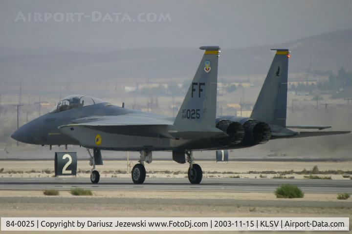 84-0025, 1984 McDonnell Douglas F-15C Eagle C/N 0936/C328, F-15C Eagle 84-0025 FF from 27th FS 'Fighting Eagles' 1th FW Langley AFB, VA