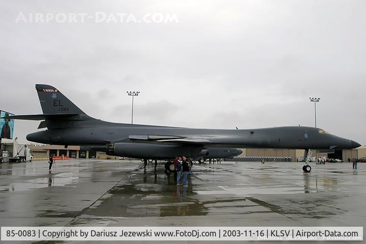 85-0083, Rockwell B-1B Lancer C/N 43, B-1B Lancer 85-0083 EL from 34th BS 